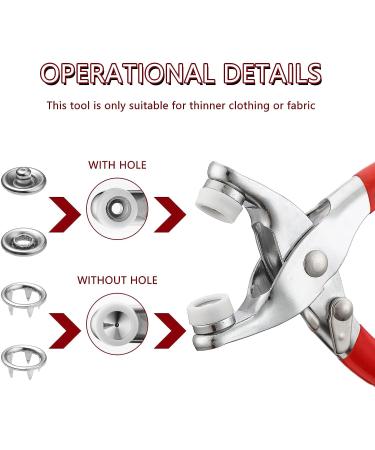 Metal Snap Button Fasteners Kit with Pliers - DIY Crafting Tool for Clothing Sewing - Buy Online on GoSupps.com