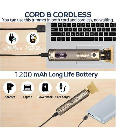 Buy Razors Metal Body T9 Hair Trimmer - 1200mAh Battery 7500 RPM - Ideal Electric Shaver for Men - Fast International Shipping - Buy Online on GoSupps.com