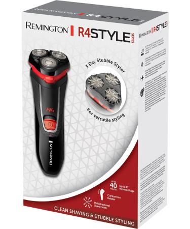 Remington R4001 Style R4 Cordless Shaver - Rechargeable Electric Razor with Pop-up Trimmer in Black/Grey/Red - Shop Now! - Buy Online on GoSupps.com