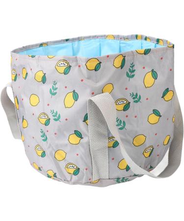 Verdant Touch Portable Travel Foot Bath Tub Portable Travel Foot Bath Tub Waterproof Collapsible Foot Bath Basin for Outdoor Picnic High Temperature Resistance Gray Lemon - Buy Online on GoSupps.com
