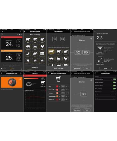 Rosenstein & Sons Smart Digital Grill Thermometer with Bluetooth & 2 Sensors - Perfect for Every Grilling Enthusiast | International Shipping Available - Buy Online on GoSupps.com