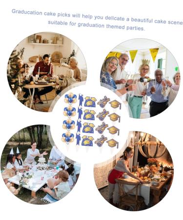 TOPBATHY 2 Sets 2023 Graduation Season Graduation Cupcake Stick Graduation Cake Decorations Graduation Cupcake Topper Graduation Cap Cupcake Toppers Grad Dessert Toppers Balloon - Buy Online on GoSupps.com