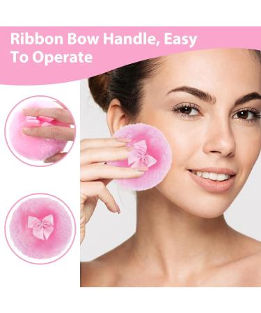 Buy Sibba 4Pcs Large Fluffy Powder Puff - 3.5 Inch Ultra Soft Washable & Reusable Makeup Tools for Face & Body | International Shipping Available - Buy Online on GoSupps.com