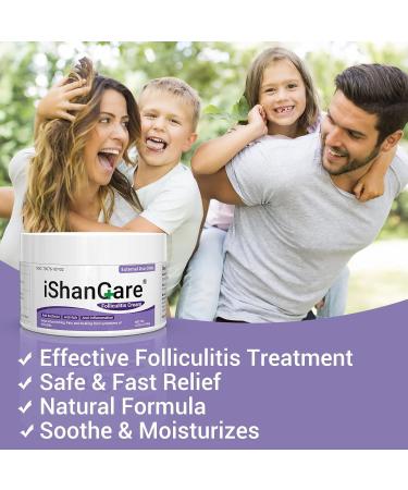 ishancare Folliculitis Treatment Highly Effective Folliculitis Cream Natural folliculitis for Itching Redness Inflammation Ache Burning 3.53 Oz 100g - Buy Online on GoSupps.com
