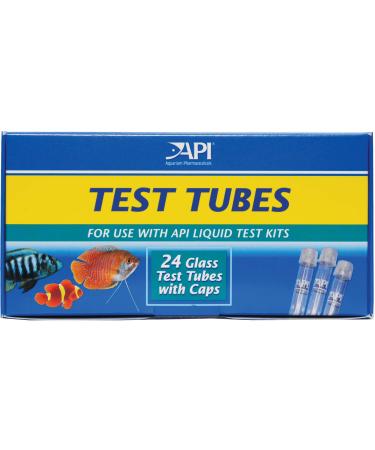 API REPLACEMENT TEST TUBES WITH CAPS For Any Aquarium Test Kit Including API Freshwater Master Test Kit 24-Count Box