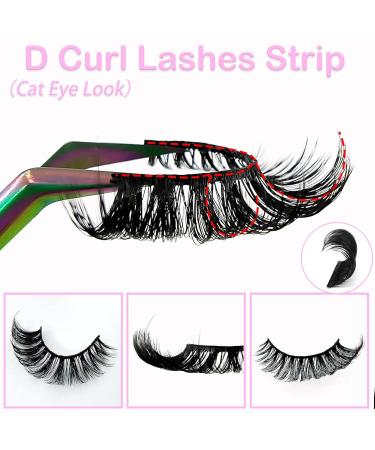 Buy 10 Couples 3D Russian False Eyelashes - Natural Look Curly Cat Eye D-Curl 22 | International Shipping Available - Buy Online on GoSupps.com