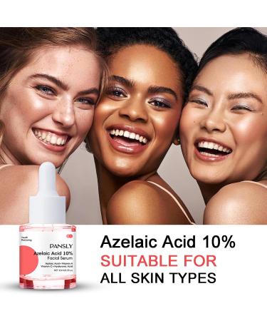 Azelaic Acid Serum 10% - Redness Relief & Skin Balance | Hyaluronic Acid Facial Serum - 0.5oz for All Skin Types - Buy Online on GoSupps.com