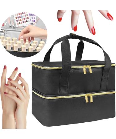 JAYIOLA Nail Polish Organizer with Sturdy Handles Double Layer Nail Polish Holder - Buy Online on GoSupps.com