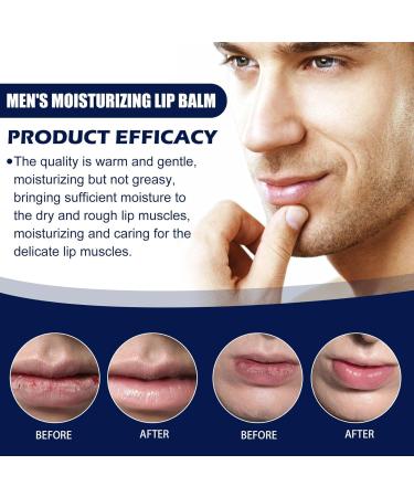 Moisturizing Lip Balm For Men Moisturizing Lip Balm For Chapped Lips Lip Moisturizer Men's With Organic Moisturizing Serums Moisturizes Lips (3) - Buy Online on GoSupps.com