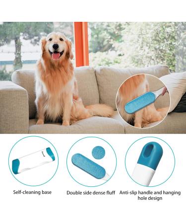 2 Pack Double Sided Furniture Lint Remover Brushes- Self Cleaning Pet Hair Cleaner for Sofa, Clothes, Carpet - Effective Hair Catcher Tool - Buy Online on GoSupps.com