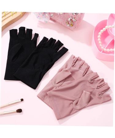 Healvian 2 Pairs UV Gloves Nail Art Supplies Nail Molding Gel Sun Gloves UV Manicure Gloves UV Protection Gloves Hand Gloves for Protection UV Rays Gloves UV Shield Glove Anti Gloves Cotton - Buy Online on GoSupps.com
