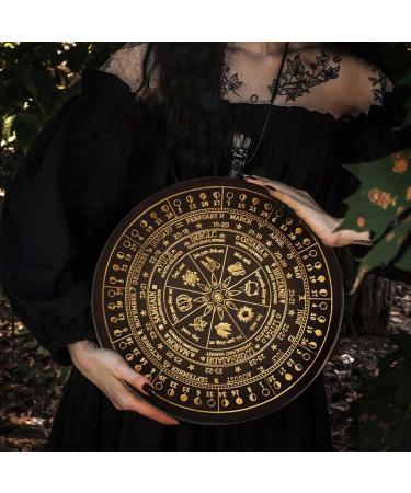 Pendulum Board & Desiral Rod Necklace | Metaphysical Wood Dowsing Rod | Witch Gift & Carved Round Star Board - Buy Online on GoSupps.com