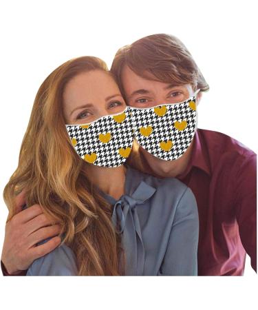 ZQP 2PCS Christmas Valentine's Day Face_Masks for Adult Resuable Washable Printed Couples Face Bandanas Bride Groom Fashion Letter Design Novelty Face_Cover for Adult Women Men - Buy Online on GoSupps.com
