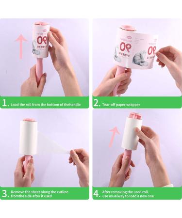 Sticky Lint Roller & Brush Set - 8 Replacement Rolls for Hair Clothes Sofa & Carpet | Animal Hair Remover - 90 Sheets Each - Buy Online on GoSupps.com