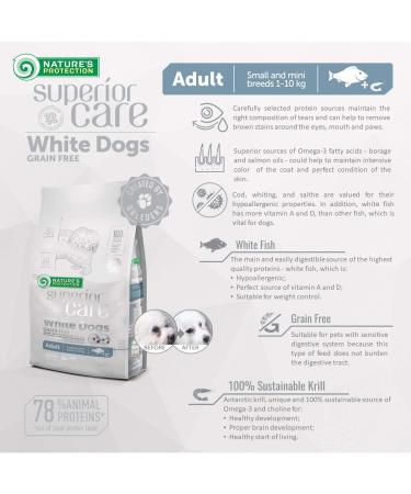 Nature's Protection Hypoallergenic Grain-Free Dog Food - 1.5kg White Fish for Small & Mini Breeds - Superior Care - Buy Online on GoSupps.com