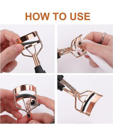 Sibba Professional Eyelash Curler with 10 Extra Silicone Pads - No Pinching, All Eye Shapes - Gold - Buy Online on GoSupps.com