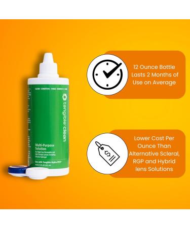 Tangible Clean Multi-Purpose Contact Lens Solution for Scleral & Gas Permeable Lenses | Includes Lens Case | 12 Fl Oz - International Shipping Available - Buy Online on GoSupps.com