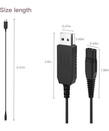 Ancable Philips 4.3V Razor Network & USB Charger Cable for Norelco One Blade QP2520 QP2620 & More - Fast International Shipping - Buy Online on GoSupps.com
