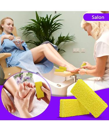 40Pcs Yellow Medium Coarse Disposable Foot Scrubber Sponge Pads - Pedicure Pumice Stone for Feet Callus Remover - Buy Online on GoSupps.com