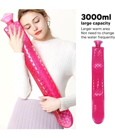 Jauarta Bed Hot Water Bottle - Large 3000 ML Hand & Foot Warmer in Pink for Women Girls & Seniors | Ideal International Shipping - Buy Online on GoSupps.com