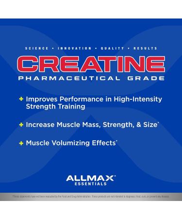 ALLMAX Essentials Creatine Powder 1000g - Vegan Gluten Free Boosts Performance & Training Intensity - 200 Servings - Buy Online on GoSupps.com