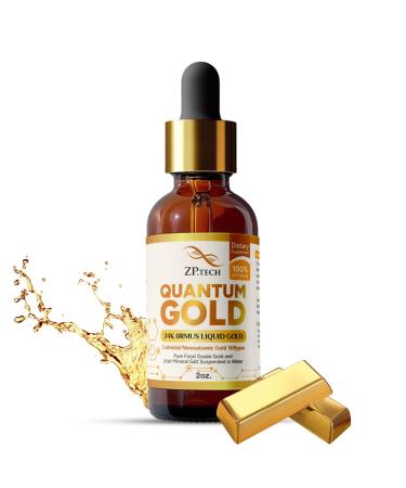 Quantum Gold Liquid Ormus Monoatomic Gold Elixir 24K | Colloidal Gold & Liquid Gold Ormus Supplement for for Pineal Gland Activation, Lucid Dreaming & Higher Energy Alignment (2oz.)