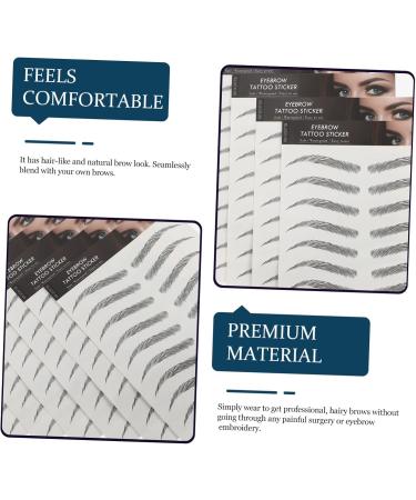 FRCOLOR 20 pcs Female Fake Stickers Supply Women Temporary Bionic Eyebrows Black Makeup Shaping Eyebrow 1 count (Pack of 1) Blackx2pcs - Buy Online on GoSupps.com