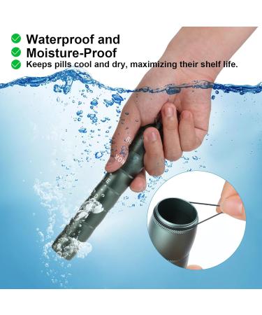 Outdoor Travel Pill Box - Flexible Stackable Aluminum Keychain Organizer for Vitamins Supplements & Medications - Buy Online on GoSupps.com