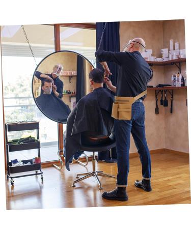 DOITOOL Barber Storage Bag Hairdressing Shears Leather Tool Kit Leather Satchel Makeup Gadgets Leather Waist Tool Scissor Holder Artist Tool Belt Tease Waist Bag 25x19cm Khaki - Buy Online on GoSupps.com