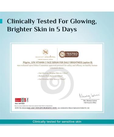 10% Vitamin C Face Serum by Pilgrim | Anti Aging Facial Serum with 5% Niacinamide & Kakadu Plum | Reduces Fine Lines Smooths Skin Texture & Improves Radiance | 1.01 Fl Oz (30ml) - Buy Online on GoSupps.com