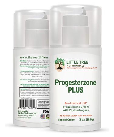 Dr. Willen's Progesterzone and Progesterzone Plus  Progesterone Cream  3oz Pump of Bio-Identical Progesterone to Balance Hormones Naturally  Relieve PMS Menopause PCOS Symptoms  Made in USA