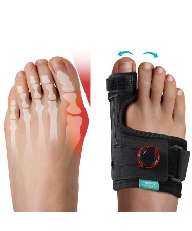 Welnove Bunion Corrector for Women Big Toe - Bunion Splint Brace - Orthopedic Big Toe Straightener - Adjustable Knob Bunion Correction for Feet Bunion Relief (2 Pcs)