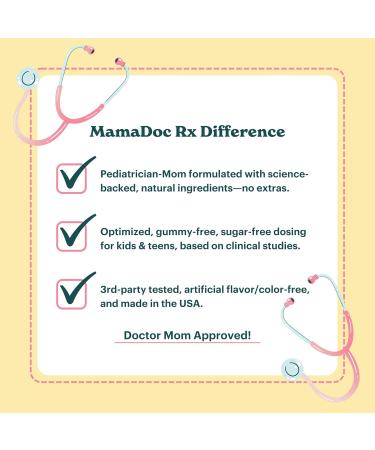 MamaDoc Rx Certified Organic Kids and Teens Whole Food Vitamin D3 Chewables | 800 IU | Sugar Free Vegan Free of 9 Major Allergens | 2 Month Supply | Ages 3+ - Buy Online on GoSupps.com
