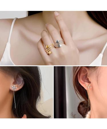 Lymphvity Magnetic Therapy Germanium Earrings - 2 Pairs of Glossy Diamond Flower Earrings for Fatigue Relief & Weight Reduction - Buy Online on GoSupps.com