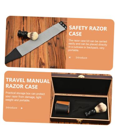 Frcolor Men's Razor Set - Premium Shaving Brush & Wood Case - Stylish & Durable Grooming Essentials - Buy Online on GoSupps.com