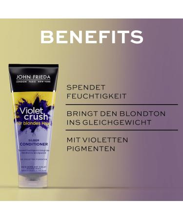  John Frieda John Frieda Violet Crush for Blondes Toning Conditioner for Blonde Hair Purple Conditioner for Blondes 250ml - Buy Online on GoSupps.com