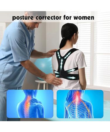 Posture Corrector for Men & Women - Adjustable Back Brace for Neck Spine & Shoulder Pain Relief - Breathable Wearable Under Clothing - Buy Online on GoSupps.com