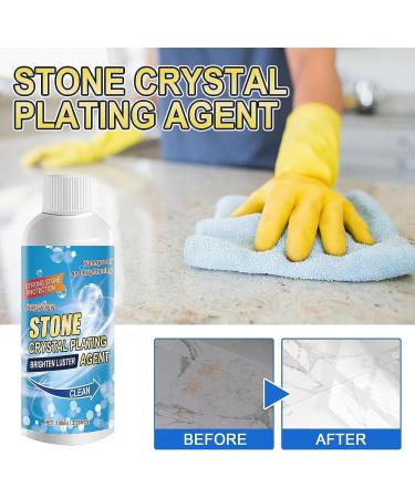 Stone Stain Remover Cleaner Advanced Marble Care Kit Stain Remover Crystal Plating and Polishing Agent for Kitchen Patio and Backyard Surfaces (2 bottle) - Buy Online on GoSupps.com