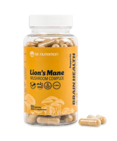 Lion s Mane Mushroom Capsules with Zinc for Optimal Absorption Clean Natural Vegan Non GMO Brain & Cognitive Support Focus Memory & Immune Activation 60 Pills Made in USA