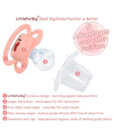 Shop LittleForBig Large Shield Pacifier Generation II - Adult Size I Love Daddy Pink - International Shipping Available - Buy Online on GoSupps.com