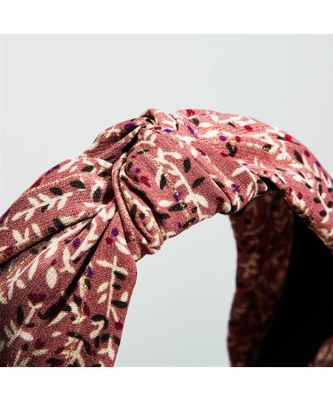 4Pcs Women's Floral Pattern Headbands - Knotted Wide Hair Bands for Vintage Style - Buy Online on GoSupps.com