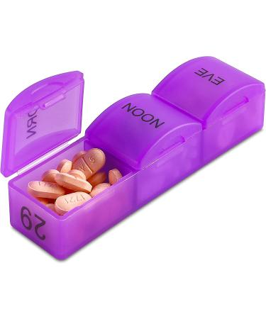Monthly Pill Box Organizer - 3 Times A Day - 30 Day Case with 32 Compartments for Vitamins, Supplements, Medication - Travel Friendly - Buy Online on GoSupps.com