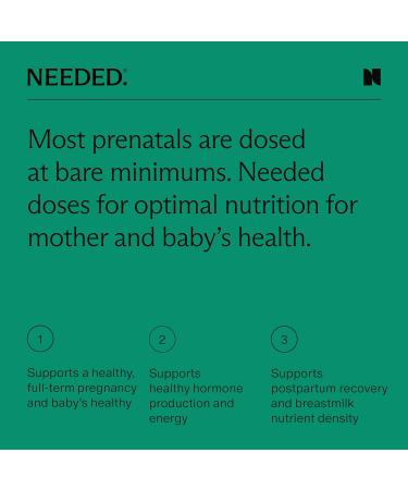 Needed. Vanilla Prenatal Multivitamin Powder & Omega-3 Bundle | Nutrient Support for Pregnancy & Postpartum - Buy Online on GoSupps.com