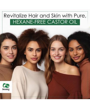 Seddy Organic Castor Oil - 100% Pure Cold Pressed | Premium Hair Growth & Skin Oil | Hexane-Free | 3.4 Fl. Oz Glass Bottle - Buy Online on GoSupps.com