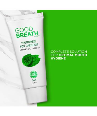 Goodbreath Toothpaste - Mint Formula for Bad Breath & Halitosis | Dentist-Recommended Ozone Technology | Fast-Acting 2.5 Oz - Buy Online on GoSupps.com