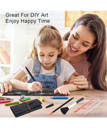 Scratch Painting Art Tool Set - 11 Pieces Including Artist Glove, Tool Bag, Scratch Coloring Pens, Stylus, Scraper, Clean Brush - Buy Online on GoSupps.com