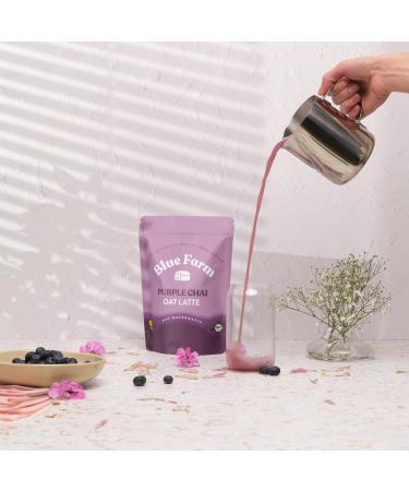 Buy Blue Farm Bio Purple Chai Oat Latte | Vegan Gluten-Free & Low Waste | Chai Tea Blueberry & Beetroot Blend - Buy Online on GoSupps.com