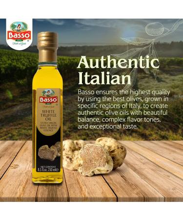 Premium White Truffle Oil - Large 8.5oz (250ml) Bottle - High Concentrate for Pasta, Pizza, Risotto & More - Buy Online on GoSupps.com