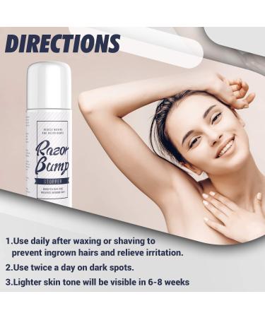 Roll On Razor Bump Treatment for Bikini Area, Legs, Underarms - Natural Dark Spot Removal & Ingrown Hair Relief for Women & Men - Buy Online on GoSupps.com