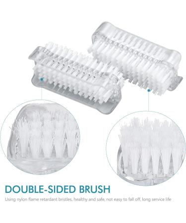 Double-Sided Hand Brush Set - 10 Wooden Nail Brushes for Bathroom Toilet & Workshop - Gray - Buy Online on GoSupps.com